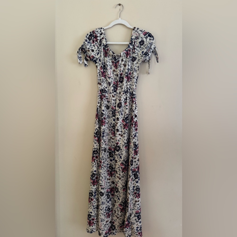 Floral Maxi Dress with Slits